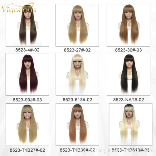 Vigorous free sample wholesale 9A grade blonde straight raw brazilian 100% human hair half wig for black women